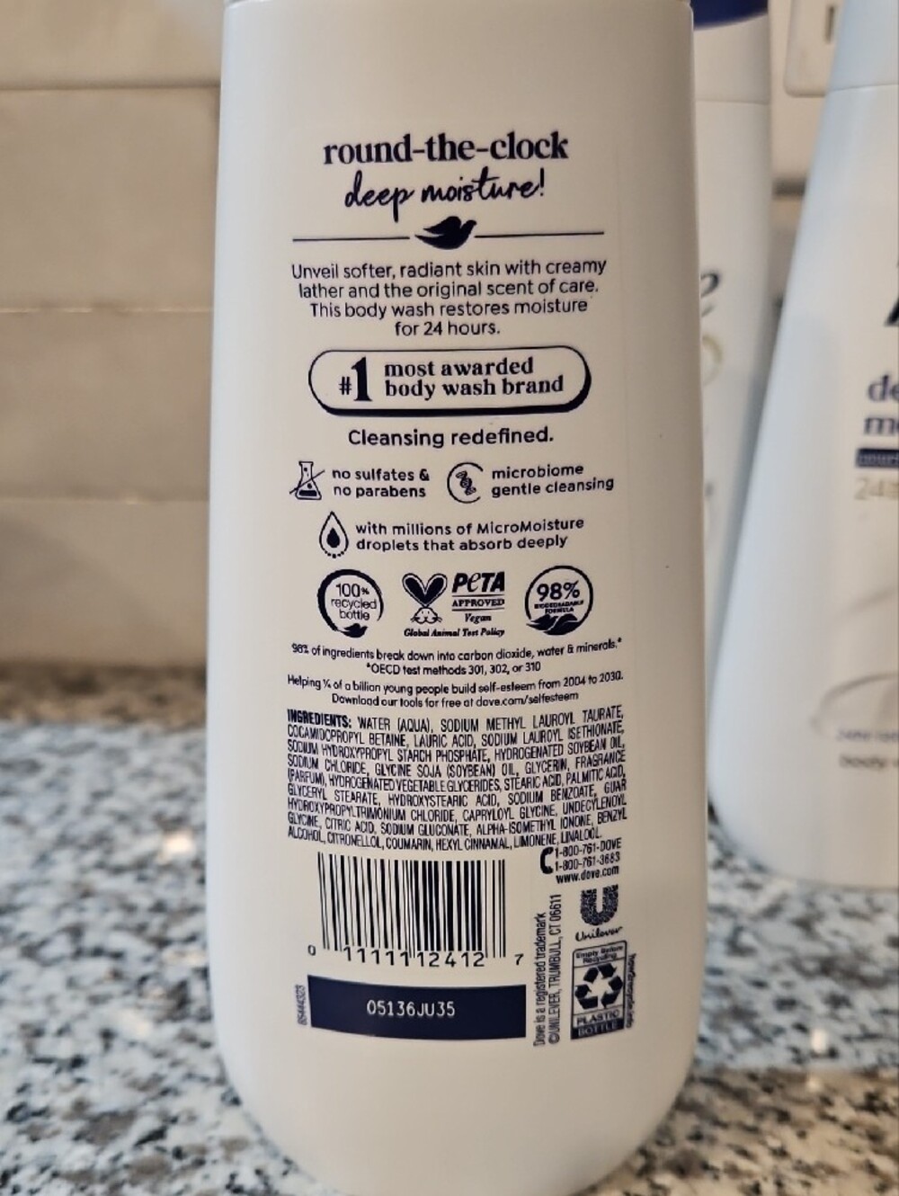 3× Dove Deep Moisture Body Wash 11oz New - Picture 2 of 2